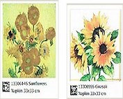 Наб. салф. для декупажа Подсолнухи Ван Гог/Букет подсолнухов (6145/6555) (2шт)