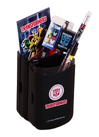 Набор канцелярский «Transformers» (пластиковый пенал, карандаш чернографитный, линейка 15 см, ручка, точилка, блокнот 16 листов, ластик), в индивидуальной упаковке, кольцо -подвес, Academy Style