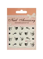 Наклейка декоративная на ногти 1 Кошки 4 70*100 (Nail Accessory) (3+)