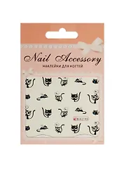 Наклейка декоративная на ногти 1 Кошки 4 70*100 (Nail Accessory) (3+)