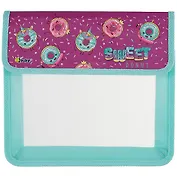 Папка для тетрадей А5 "Модные пончики" липучка, Оникс