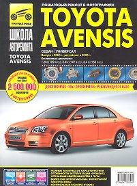 Toyota Avensis с 2003 г./ 2006 г. бенз. дв. 1.8 2.0 2.4 ч/б фото рук. по рем.//с 2003 г./ 2006 г.//