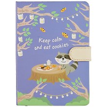 Книга для записей «Енот Keep Calm and Eat Cookies», А5, с магнитной застежкой
