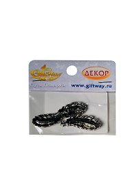 Фурнитура металл подвеска Бол. перо серебро (00009351) (4шт) (36х14х4мм) (11г) (упаковка)