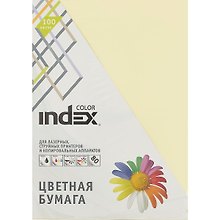 Цветная бумага светло-жёлтая 100 листов А4, Index Color
