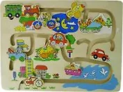 Лабиринт Транспорт (4689) (дерево) (maxi)