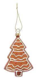 Новогоднее подвесное украшение Пряничная Елочка (пластик) (ПВХ бокс) (10см) (12-09305-N13)
