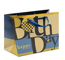 Пакет А5 18*23*10 "Happy BirthDay" нейтр., бум.мат.ламинат