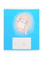 Тетрадь в линейку Listoff, "Космокотики", 24 листа, в ассортименте