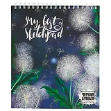 Скетчбук «Одуванчики», чёрный, 30 листов, А5
