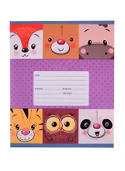 Тетрадь в клетку Unnika, "Милые друзья", 12 листов, в ассортименте