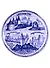 Тарелка фарфоровая синий рисунок D20 "Псков - Печоры - Изборск" - 0