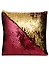 Подушка с пайетками красная с золотом (3771) (37х37) - 0