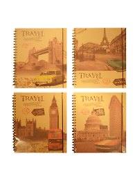 Книга для записей А4 80л лин. "Travel" 7БЦ, спираль, инд.уп., Haich