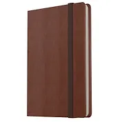 Записная книжка А7 80л лин. "Joy Book. Брауни" иск.кожа, тонир.блок, скругл.углы, ляссе, резинка, карман на задн.форзаце