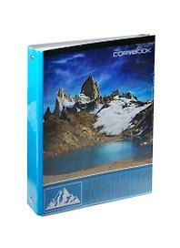 Тетрадь 160л кл. "Горное озеро" на кольцах, смен.блок, глянц.плёнка, Феникс