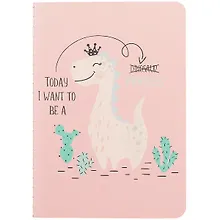Записная книжка «Dino Princess» А6, 32 листа в клетку, сшивка