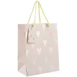 Пакет А5 23*18*10 Golden Hearts жен., бум.мат.ламинат, ассорти