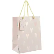 Пакет А5 23*18*10 Golden Hearts жен., бум.мат.ламинат, ассорти