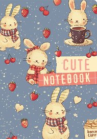 Записная книжка «Cute Bunny Notebook» А6, 32 листа, дизайнерская бумага, Эксмо