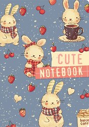 Записная книжка «Cute Bunny Notebook» А6, 32 листа, дизайнерская бумага, Эксмо