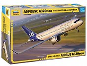 Сборная модель ЗВЕЗДА Пассажирский авиалайнер Аэробус А-320neo (1/144) (L=25,9см) 7037