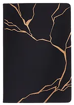 Ежедневник недат. А5 120л "Софт-тач глосс" черный, кожзам, мягк.переплет, тиснение 3D-фольгой, справ.мат-лы, ляссе, подар.карт.коробка с ПВХ-крышкой