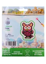 Набор для объемного творчества "Гранни Wood" Алмазная мозаика Подвеска Филин (Wp0403) (73х103) (упаковка)