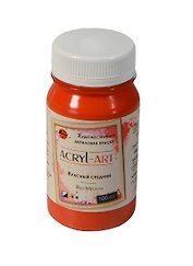 Краска акриловая "Акрил-Арт" красный средний,100мл,банка, Таир