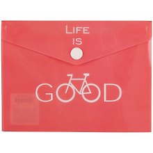 Папка -конверт «Life is good» А6 на кнопке