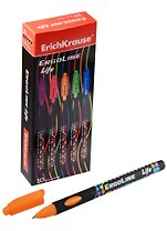 Ручка шариковая Erich Krause, Ultra Glide ErgoLine Life, для правшей синяя