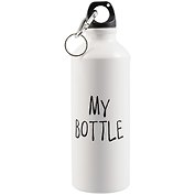 Бутылка с карабином My Bottle (белая) (металл) (500мл)