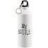 Бутылка с карабином My Bottle (белая) (металл) (500мл) - 0