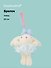 Брелок Зайчик (в голубой юбочке) (плюш) (15см) (12-10192025-D142) - 0