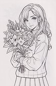 Раскраска. Девушки. Flower Girls - 2