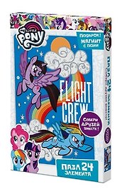 Пазл-мини, Оригами, My little pony Movie. Сумеречная Искорка и Радуга Дэш 24эл., (130х180), + фигурка с магнитиком