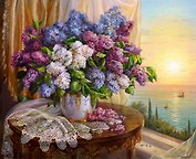 Набор для творчества Рыжий Кот. Алмазная мозаика классическая «Дандорф Букет», 30 х 40 см, 34 цвета, с подрамником, с полным заполнением