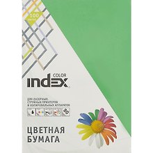Цветная бумага изумрудно-зелёная 100 листов А4, Index Color