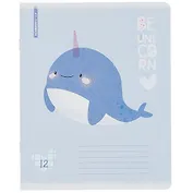 Тетрадь в крупную клетку Academy Style, "Я тоже единорог", 12 листов, в ассортименте