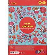 Фетр цветной A4 deVENTE Оттенки красного(8040683) (5 цв) (5 л) (толщина 2 мм) (упаковка)
