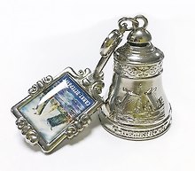 Колокольчик на холодильник Мост темное серебро [ВЕ1-10004]