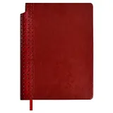 Ежедневник недат. А5 160л "Сариф" бордовый, кожзам, тв.переплет, место для ручки, офсет, ляссе