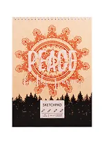 Скетчбук А4 40л "Peace", 120г/м2, обложка крафт картон, евроспираль