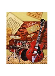 Дневник для муз.школ "КРАСНАЯ ГИТАРА И БАРАБАНЫ" 7БЦ, глянц.пл, офсет, Феникс