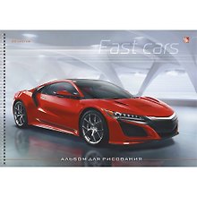 Альбом для рисования «Красный автомобиль» Unnika А4, 40 листов, спираль