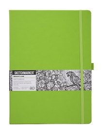 Скетчбук 21*29.7 80л "Sketchmarker" зеленый луг, 140г/м2, слоновая кость, тв.обл