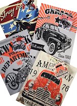 Пакет подарочный бумажный А5 23*18*10 "City cars", нейтр., мат. ламинат, Kairui