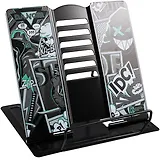 Подставка для книг/учебников "БУНТАРСКИЙ ДУХ" черная, металл., фигурная вырубка