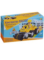 Конструктор Мастер Дорожный каток (К-0931) (54 детали) (3+) (коробка) (Рыжий кот)