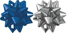 Бант декоративный 02шт d8 звездочка металлик, инд.уп., подвес, Academy Style